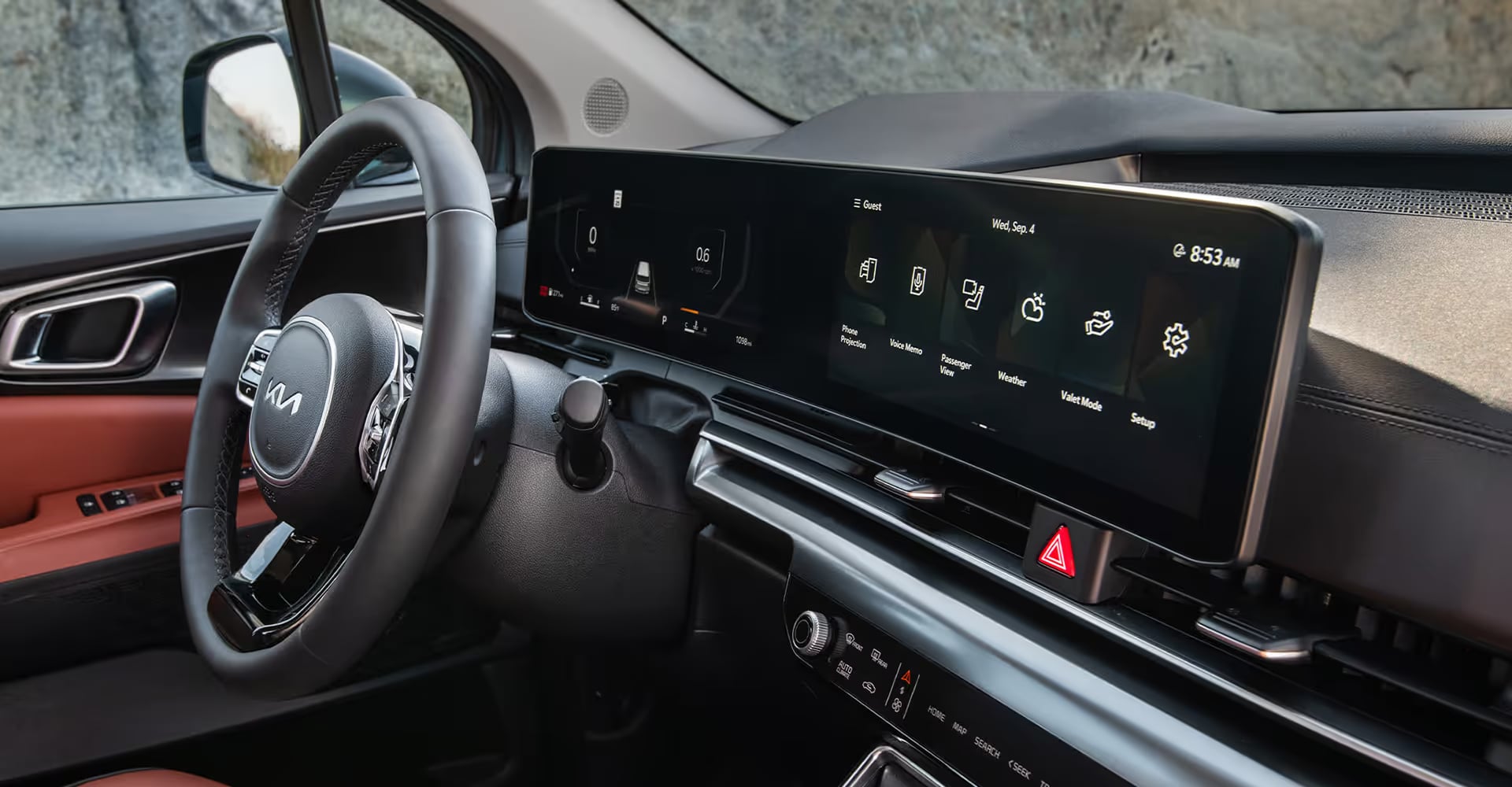 Kia Carnival dashboard with digital displays