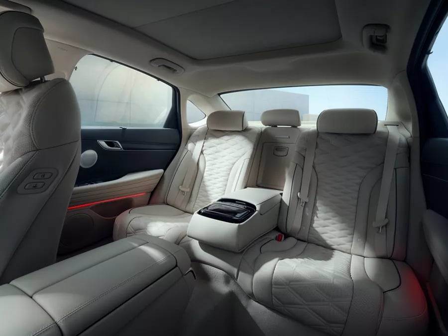 Luxury interior of the 2027 Genesis G80