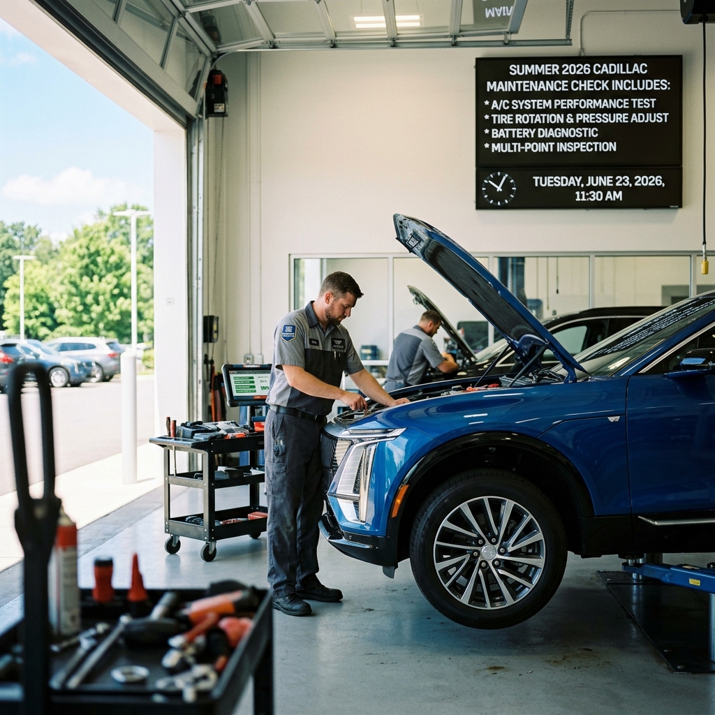 AI generated: summer cadillac maintenance check 2026