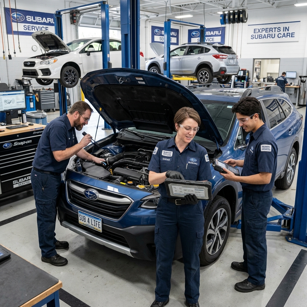 AI generated: subaru technicians
