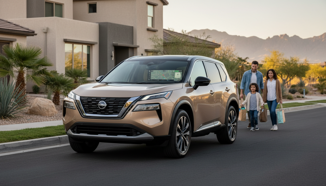 AI generated: The 2026 Nissan Rogue is a standout choice for families in Summerlin North seeking a versatile, efficient, and tech-savvy crossover. With its 1.5-liter VC-Turbo 3-cylinder engine delivering 201 horsepower and 225 lb-ft of torque, it strikes a smart balance between power and fuel econom