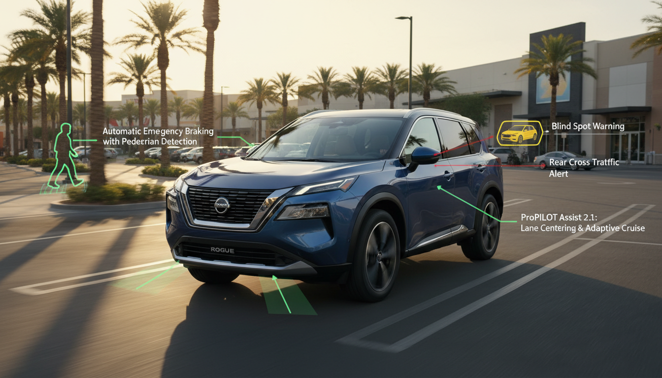 AI generated: Advanced Safety Systems Built for Busy Days at The Shops at Summerlin Navigating the bustling parking lots and busy streets around The Shops at Summerlin requires a vehicle equipped with a comprehensive suite of safety features designed to protect both drivers and pedestrians. The 2026