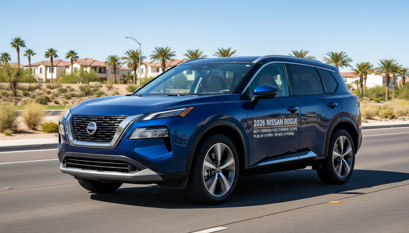 AI generated: Best combined fuel economy: 2026 Nissan Rogue at 32 mpg For drivers navigating suburban corridors like Summerlin Parkway, fuel efficiency ranks as a top priority, especially in an area characterized by frequent stop-and-go traffic and long daily commutes. The 2026 Nissan Rogue stan