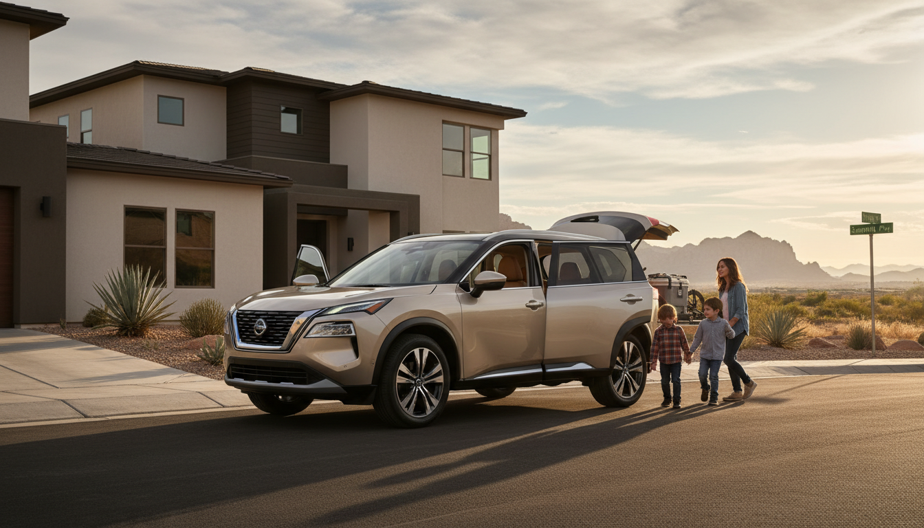 AI generated: Why the 2026 Nissan Rogue Beats the 2026 Honda CR-V In suburban communities like Summerlin North and Enterprise, daily driving demands a vehicle that balances efficiency, technology, and versatility. The 2026 Nissan Rogue stands out as the preferred choice for families and professional