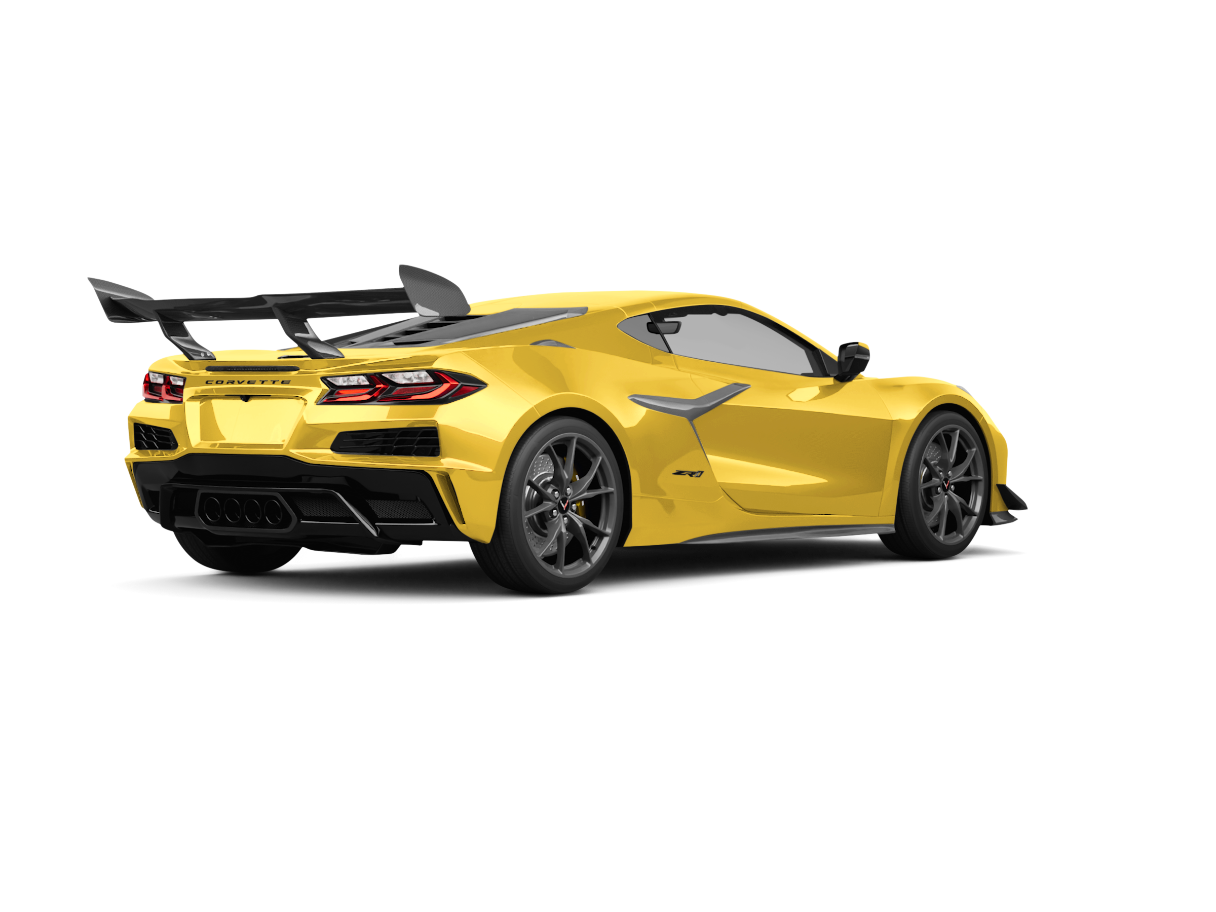 The aggressive track-ready aero of the ZR1X model