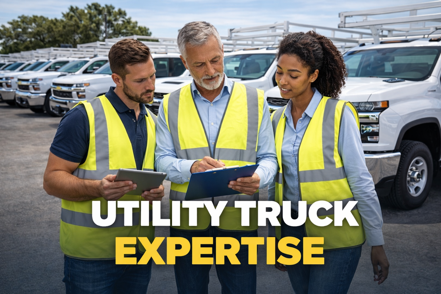 A professional handshake over a commercial truck contract at SRQ Auto LLC.