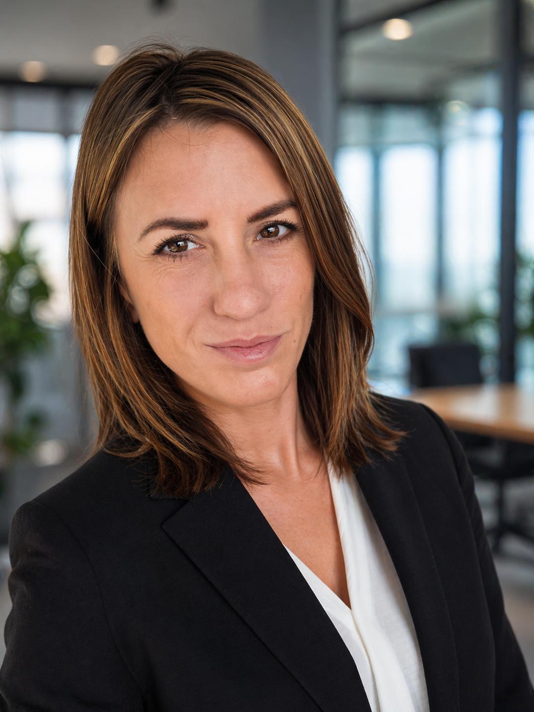 Jessica, the commercial truck specialist at SRQ Auto LLC, consulting with a client in Bradenton.