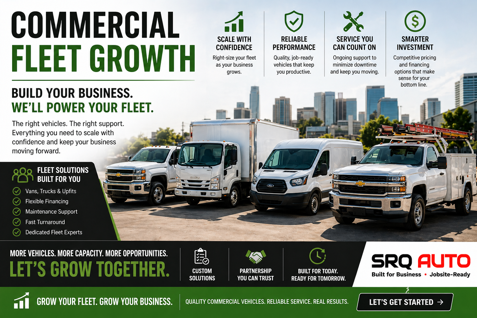 Drive Your Business Forward: The Strategic Advantages of Commercial Vehicle Financing at SRQ Auto LLC