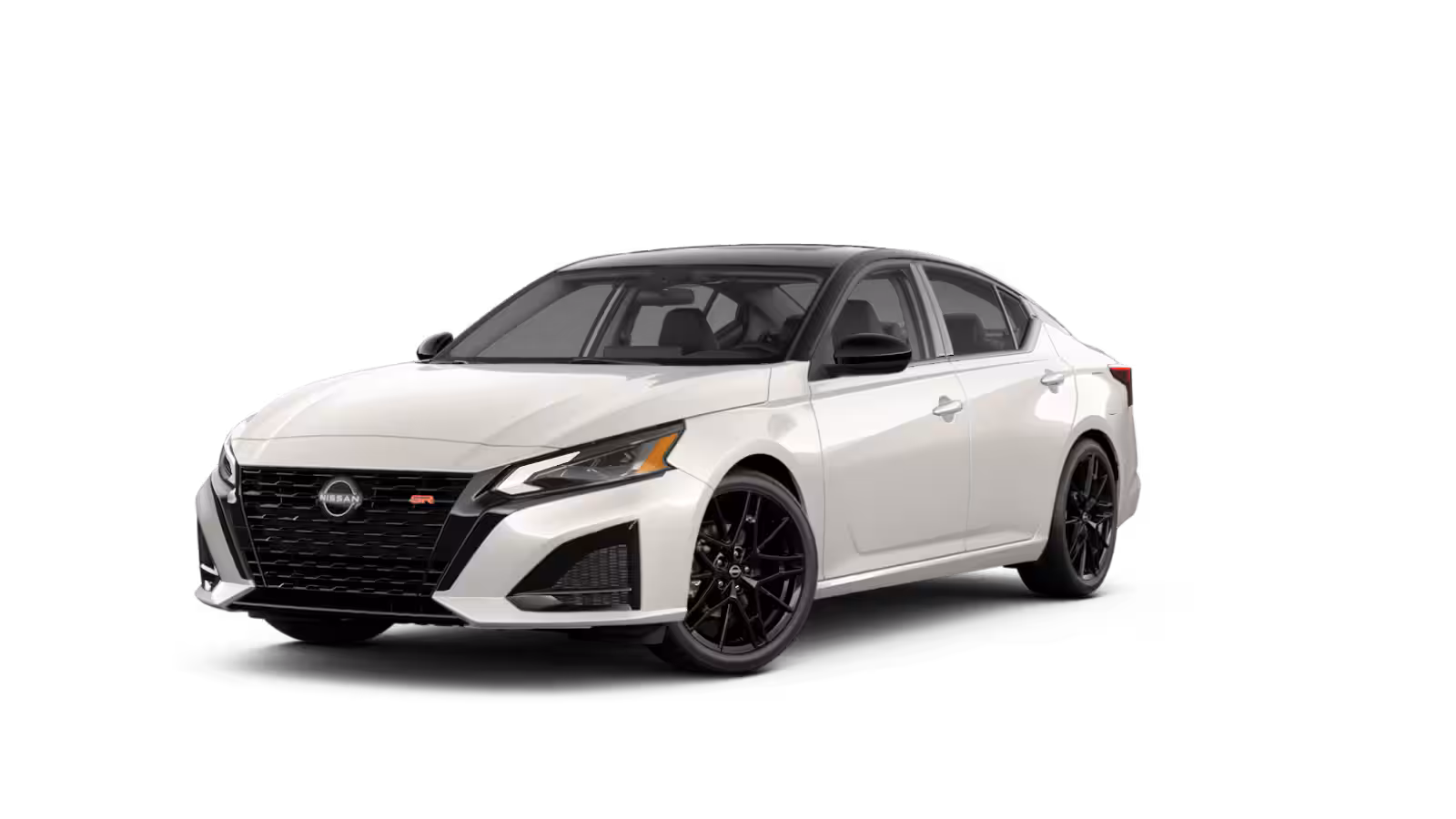 Close up of the black V-motion grille on the 2026 Altima SR Midnight Edition