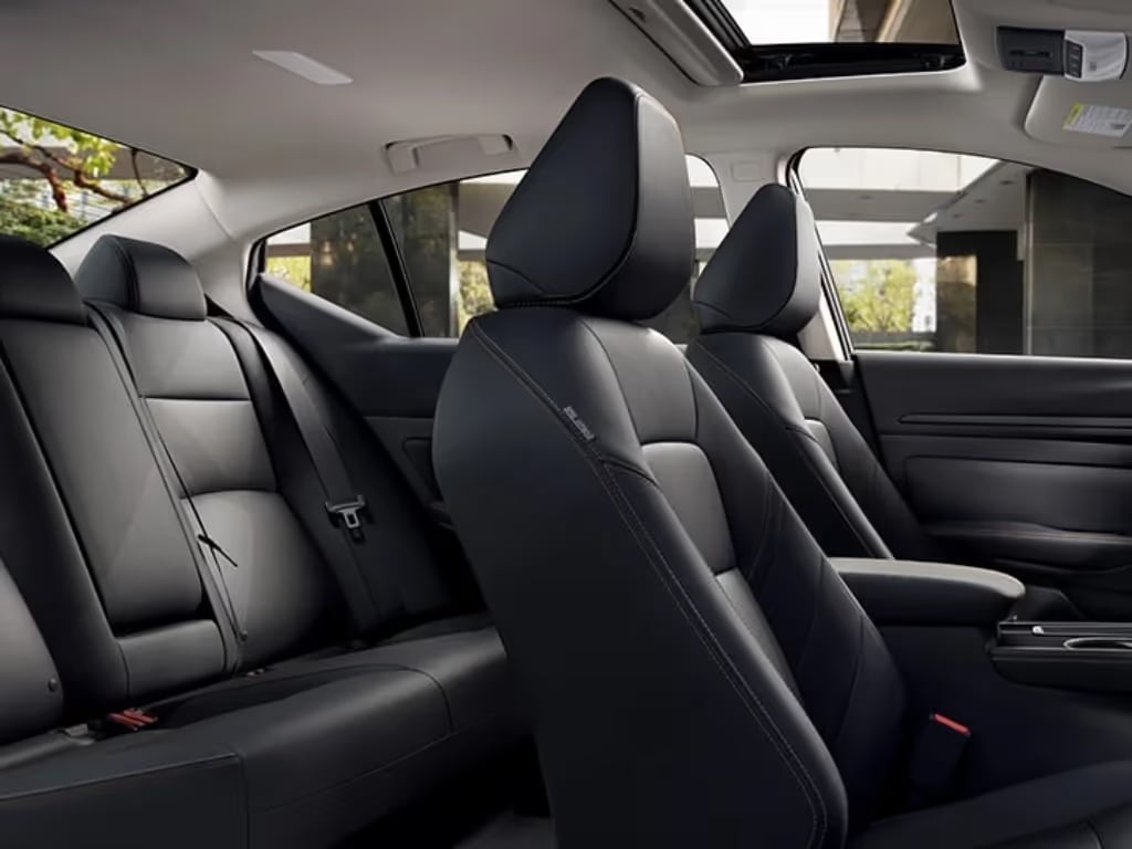 Nissan Altima interior with front and rear seating