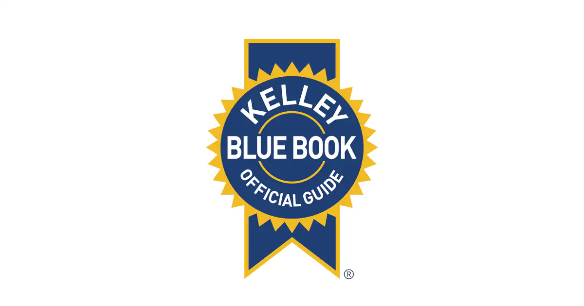 The official blue and gold Kelley Blue Book ribbon logo.