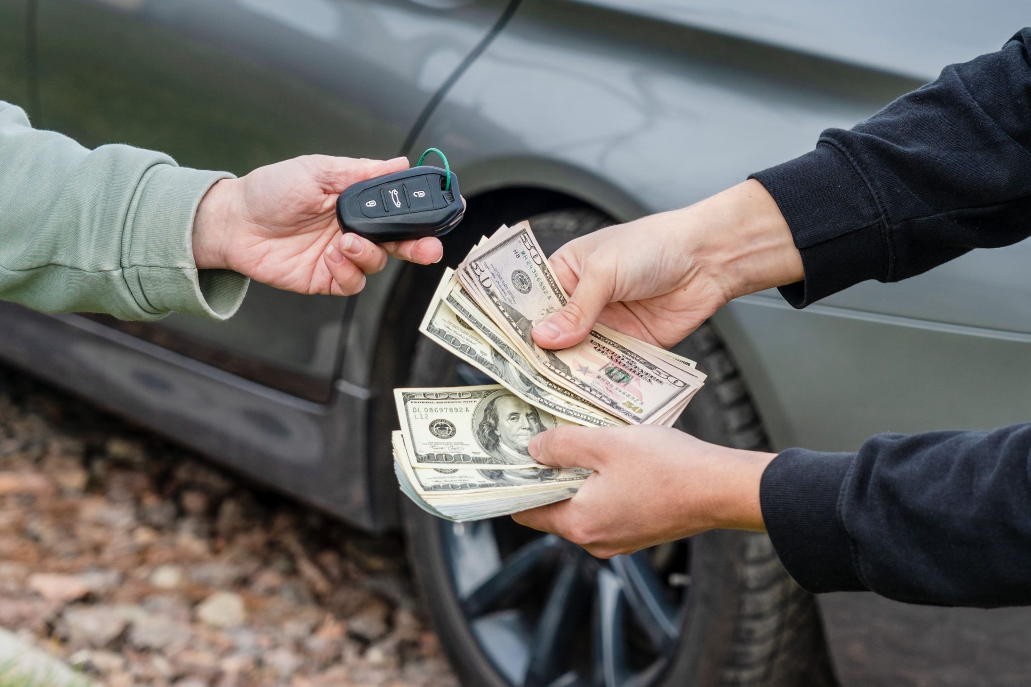 Infographic showing the three simple steps to getting paid for your vehicle at Ken Ganley.