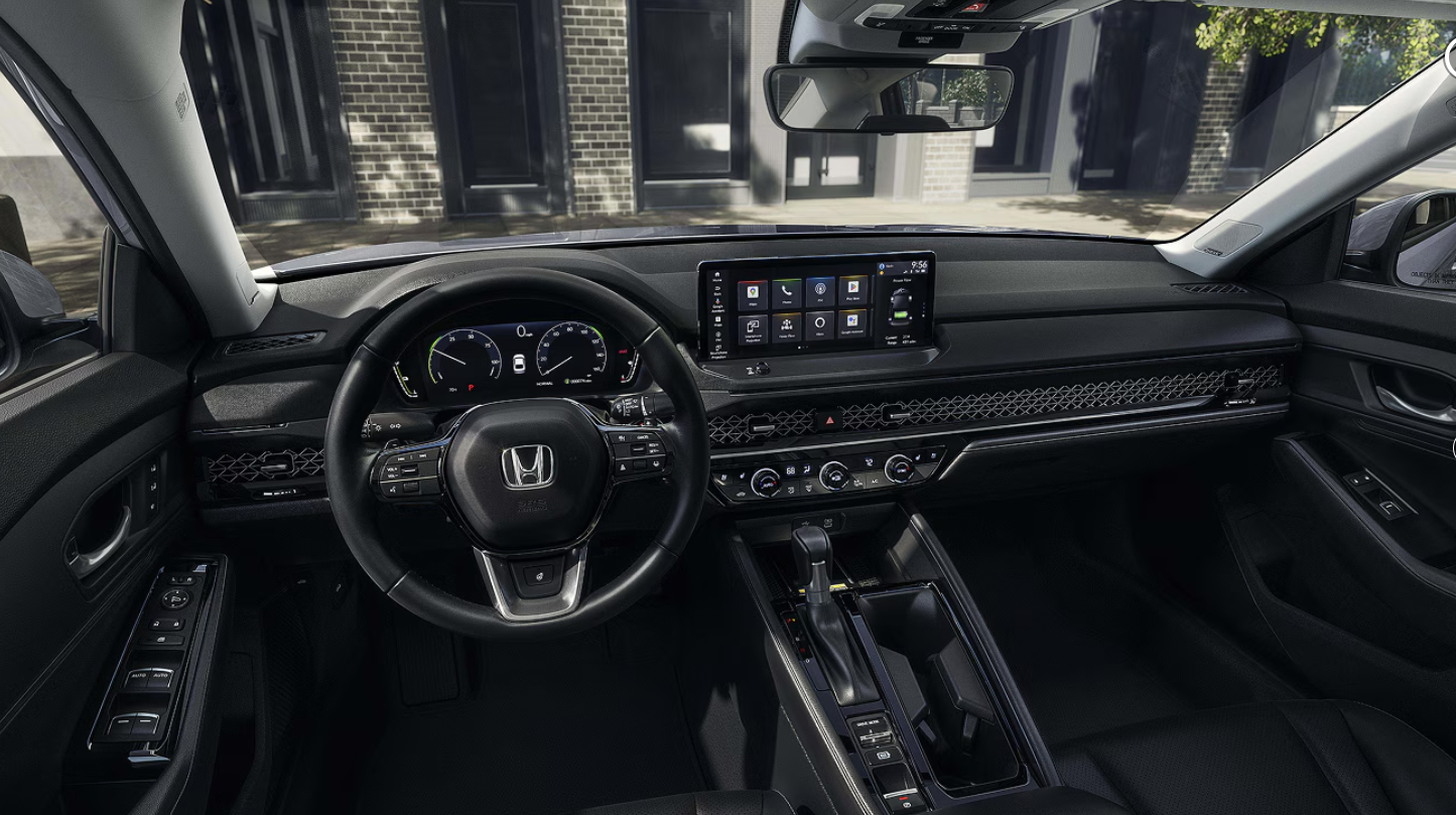 2026 Honda Accord interior: dashboard, steering wheel, touchscreen display, and sleek design.
