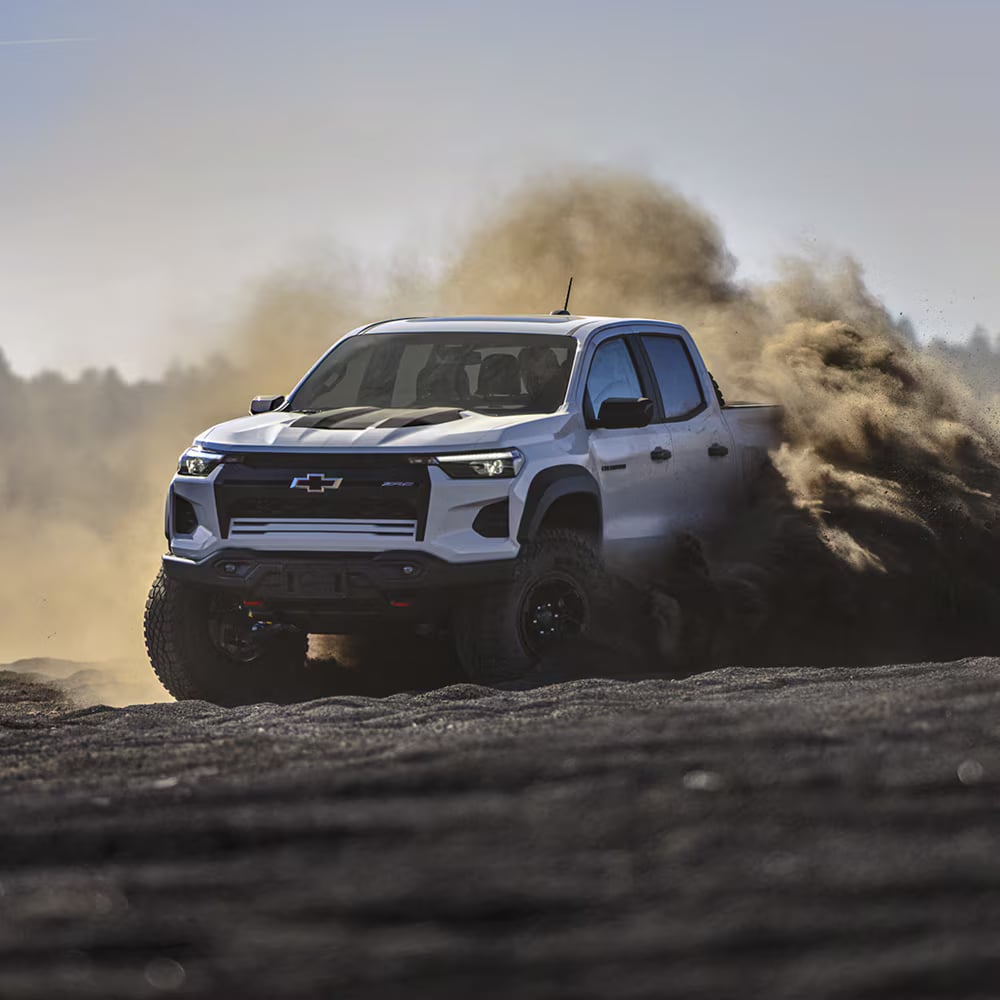 2026 Chevrolet Colorado driving off-road.
