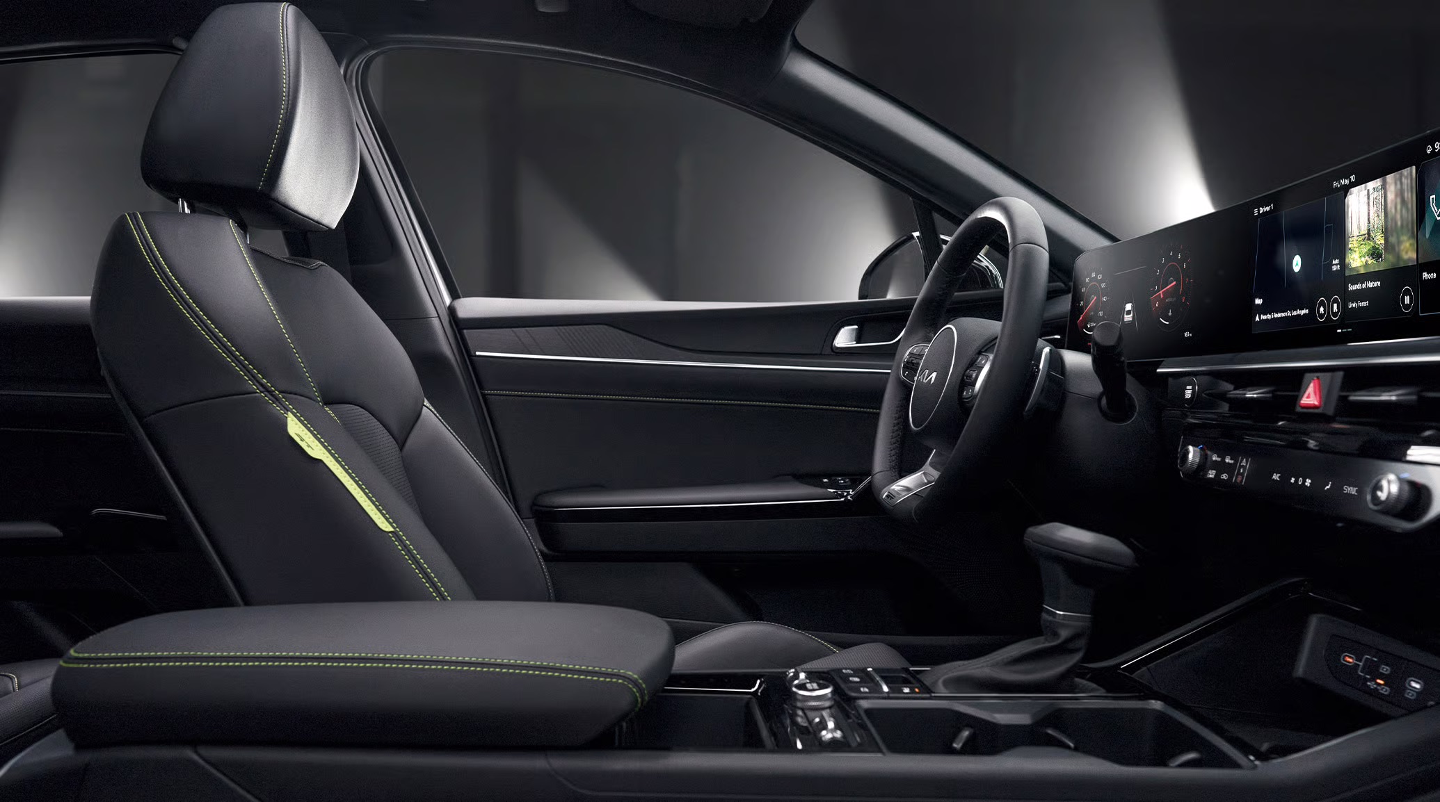 2026 Kia K5 interior seating and cabin space.