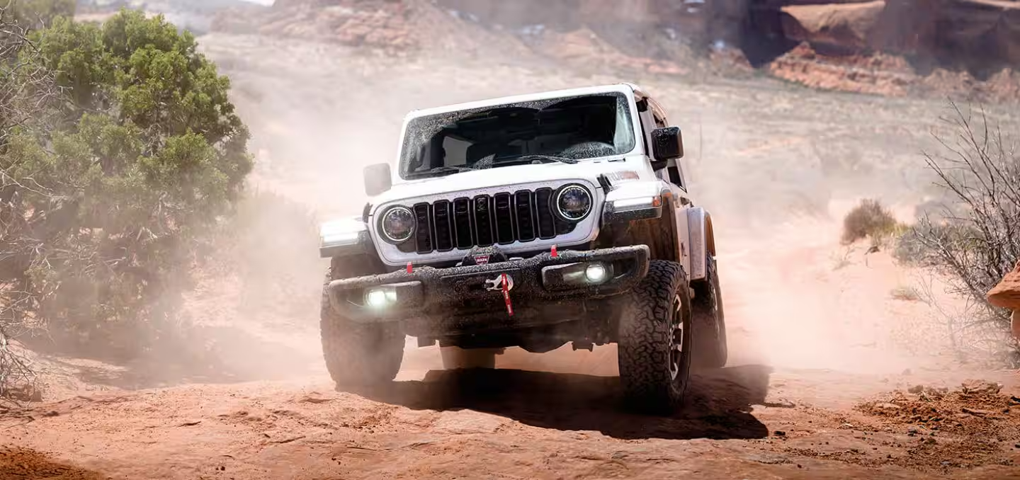 Jeep Wrangler off-road driving
