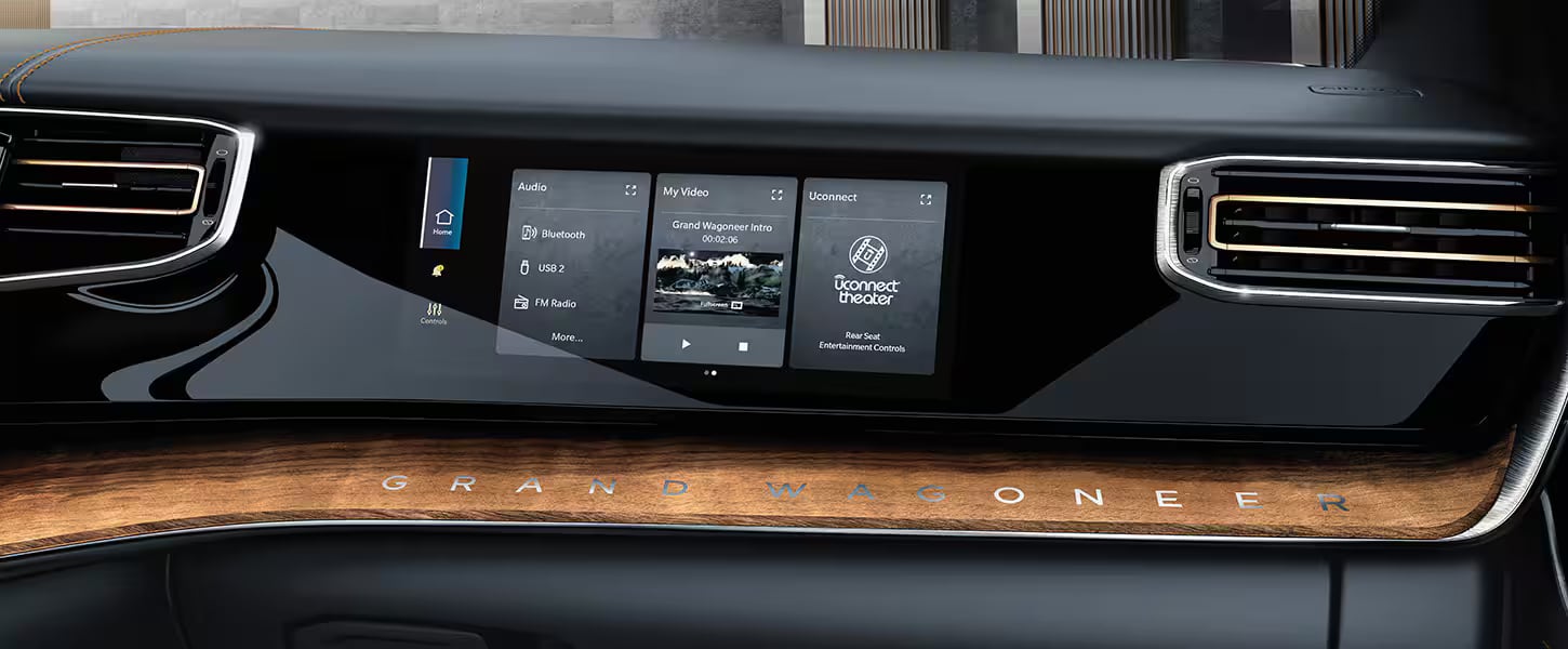 2026 Jeep Grand Wagoneer passenger display technology