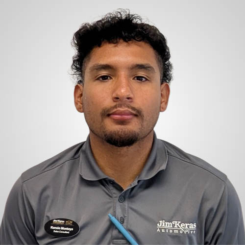 Ramón Montoya, Sales Consultant at Jim Keras Automotive, wearing a grey polo shirt.