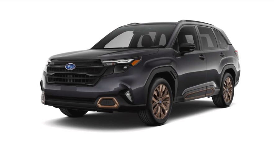 Exterior view of the Forester Sport trim showing its athletic accents.