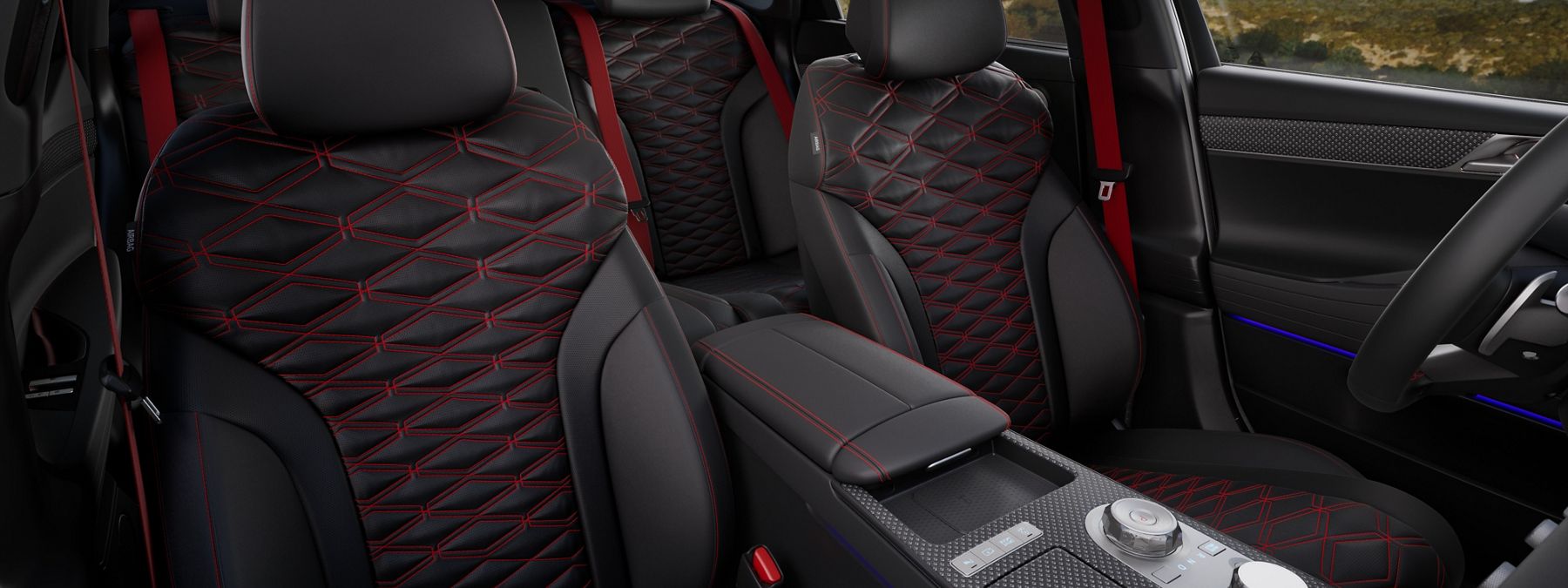 Genesis G80 interior with premium seating and refined cabin materials.