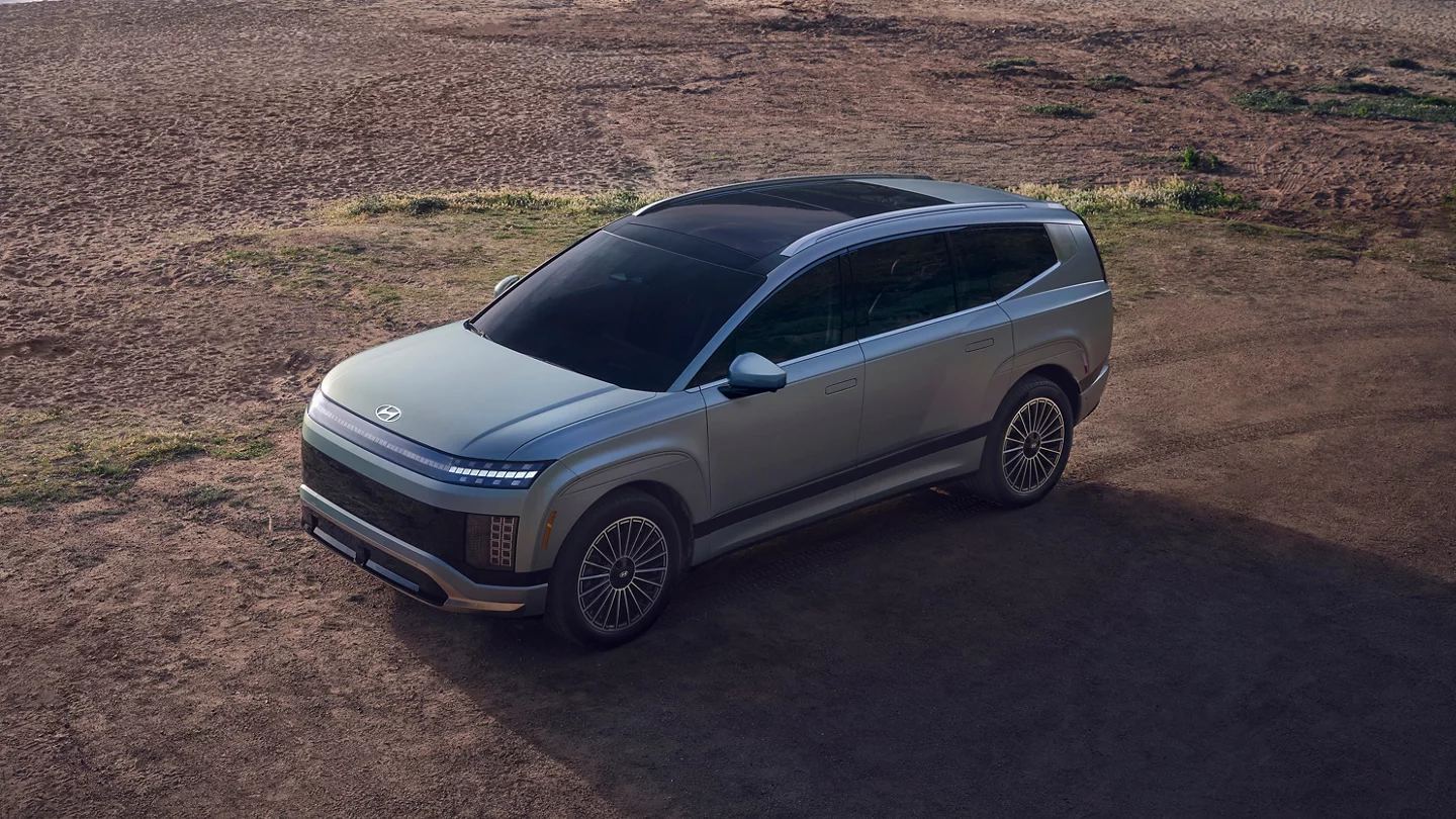 2026 Hyundai IONIQ 9 electric SUV near the beach
