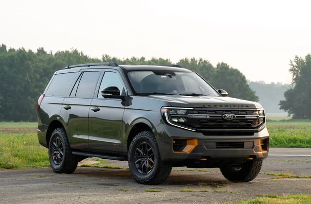 The 2026 Ford Expedition Tremor navigating a rugged off-road trail