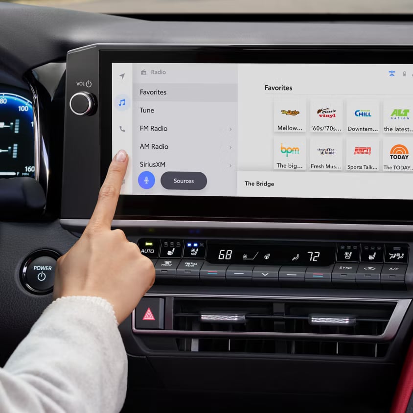 Toyota Camry interior technology display